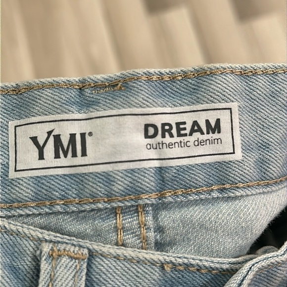 YMI Women’s 90s Full Length Wide Leg Distressed Authentic Denim Jeans Size 5 NWT - Picture 4 of 6